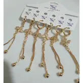 گوشواره طلایی زنانه اکسسوری زنانه رنگ ثابت ارسال رایگان مارتاشاپ
