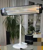 بخاری برقی تابشی فضای باز ۳۰۰۰وات زنون باسه پایه فلزی ایستاده،اواکس ترکیه ای۱متری