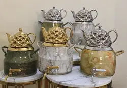 کتری قوری ۵ لیتر طرح سنگ ضخامت یک میل