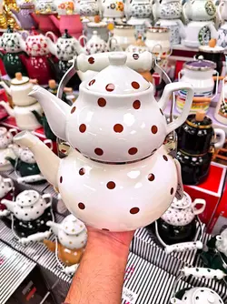 کتری قوری لعابی لوله ای توپی