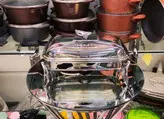 سوفله خوری راکلند ست ۵ تیکه مرغ خوری وسوپ و سالاد و سینی و فنجان