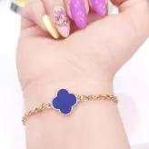 دستبند زنانه ونکلیف و زنجیر دیپلمات استیل زیورآلات دستساز رنگ ثابت دخترانه