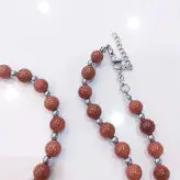 ست گردنبند و دستبند سنگ دلربا رنگ ثابت زنانه