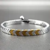 دستبند اسپرت حدید فلشی رنگ ثابت زیورآلات زنانه مردانه