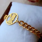 ست گردنبند و دستبند کارتیر ماه تولد استیل رنگ ثابت زنانه مردانه