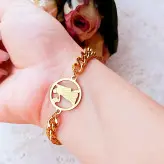 ست گردنبند و دستبند کارتیر ماه تولد استیل رنگ ثابت زنانه مردانه