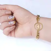 ست گردنبند و دستبند کارتیر ماه تولد استیل رنگ ثابت زنانه مردانه