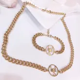 ست گردنبند و دستبند کارتیر ماه تولد استیل رنگ ثابت زنانه مردانه