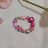 دستبند دخترانه صورتی دخترونه بچه گانه اکسسوری اسپرت فانتزی کشی