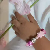 دستبند دخترانه صورتی دخترونه بچه گانه اکسسوری اسپرت فانتزی کشی