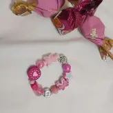 دستبند دخترانه صورتی دخترونه بچه گانه اکسسوری اسپرت فانتزی کشی