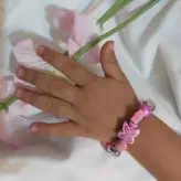 دستبند دخترانه صورتی دخترونه بچه گانه اکسسوری اسپرت فانتزی کشی