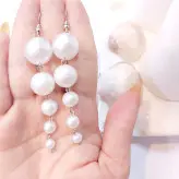 گوشواره مرواریدی آویزی زیورآلات دستساز زنانه دخترانه