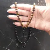 ست گردنبند و دستبند اونیکس و سنگ چشم ببر مردانه اکسسوری اسپرت پسرانه