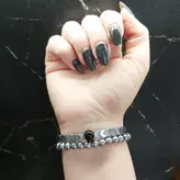 ست دستبند مردانه سنگ حدید و اونیکس اکسسوری دستساز مردانه پسرانه رنگ ثابت