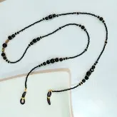 بند عینک لاکچری مشکی و طلایی