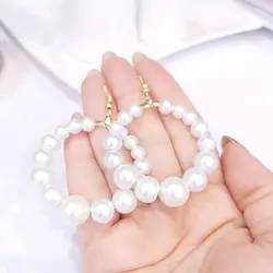 گوشواره مرواریدی گرد زیورآلات اکسسوری