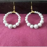 گوشواره مرواریدی گرد زیورآلات اکسسوری