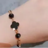 دستبند کریستال با پلاک ونکلیف و زنجیر استیل رنگ ثابت زیورآلات دستساز زنانه دخترانه