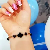 دستبند کریستال با پلاک ونکلیف و زنجیر استیل رنگ ثابت زیورآلات دستساز زنانه دخترانه