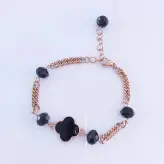 دستبند کریستال با پلاک ونکلیف و زنجیر استیل رنگ ثابت زیورآلات دستساز زنانه دخترانه