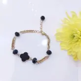 دستبند کریستال با پلاک ونکلیف و زنجیر استیل رنگ ثابت زیورآلات دستساز زنانه دخترانه