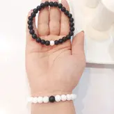 دستبند ست اونیکس دختر و پسر دوستی اکسسوری اسپرت مشکی سایز بزرگ