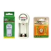 شارژر باتری دیجیتال سی.اف.ال مدل DET-105P به همراه بسته 2 عددی باتری قلمی شارژی C.F.L 1100mAh