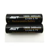 باتری لیتیوم یون قابل شارژ ای دبلیو تی مدل LI-ION-18650 ظرفیت 3400 میلی آمپرساعت بسته 2 عددی
