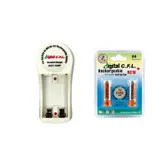 شارژر باتری سی.اف.ال مدل DET-105P به همراه باتری قلمی قابل شارژ بسته 2 عددی