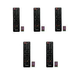 ریموت کنترل تلویزیون سامسونگ مدل AA59-00786A به همراه باتری مجموعه 5 عددی