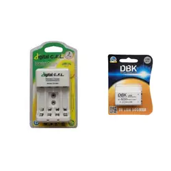 شارژر باتری سی.اف.ال مدل 804 به همراه باتری کتابی قابل شارژ دی بی کی مدل 500MAH