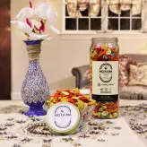 آجیل گیاهی مالزی تند 300 گرمی شیشه ای موفاما