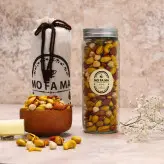 آجیل 4 مغز شور ممتاز 400 گرمی شیشه ای