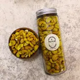 بادام هندی شور ممتاز دستچین 450 گرمی شیشه ای موفاما