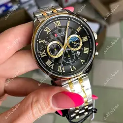 ساعت مچی مردانه کارن 8427 نقره ای-طلایی-مشکی (کورن CURREN) پسرانه زنانه دخترانه هوشمند اسپرت دیجیتال سه موتوره