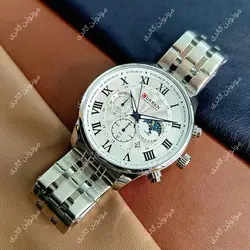 ساعت مچی مردانه کارن 8427 نقره ای-سفید (کورن CURREN) پسرانه زنانه دخترانه هوشمند اسپرت دیجیتال سه موتوره