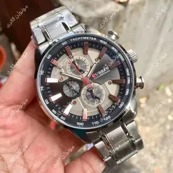 ساعت مچی مردانه کارن 8351 نقره ای-نسکافه ای (کورن CURREN) پسرانه زنانه دخترانه هوشمند اسپرت دیجیتال سه موتوره
