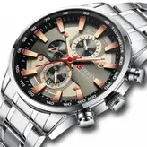 ساعت مچی مردانه کارن 8351 نقره ای-نسکافه ای (کورن CURREN) پسرانه زنانه دخترانه هوشمند اسپرت دیجیتال سه موتوره