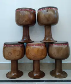 تنبک سه مهر شیرانی چوب گردو