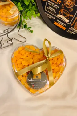 نبات حبه ای زعفرانی پک قلبی مخصوص هدیه