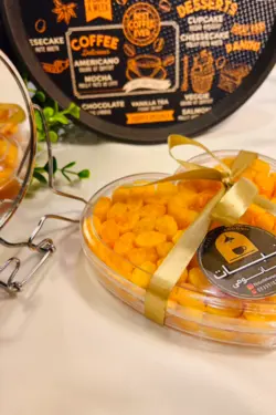 نبات حبه ای زعفرانی پک قلبی مخصوص هدیه