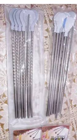 قاشق شربت خوری نی دار