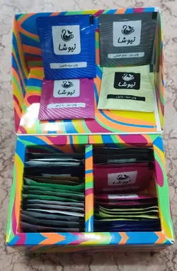 جعبه دمنوش پذیرایی لوکس 40عددی نیوشا