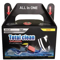 قرص ماشین ظرفشویی توتال کلین مدل A2 بسته 26 عددی