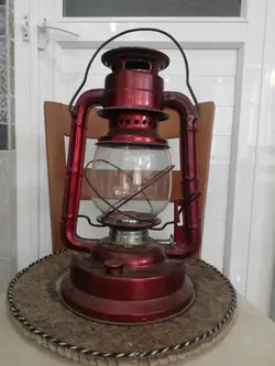 چراغ فانوسی قدیمی بزرگ و سالم پهلوی اول