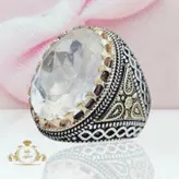 انگشتر مردانه در نجف اصلی و معدنی با رکاب نقره
