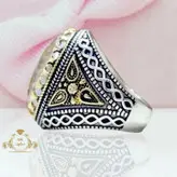 انگشتر مردانه در نجف اصلی و معدنی با رکاب نقره