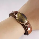 دستبند چرم با حدید اصلی