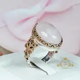 انگشتر کوارتز صورتی اصلی و معدنی